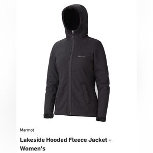 Marmot Lakeside hooded fleece jacket in black